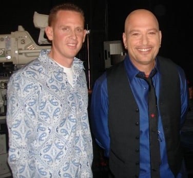 Jeremy Bailey posing for photo with Howie Mandell in Los Angeles