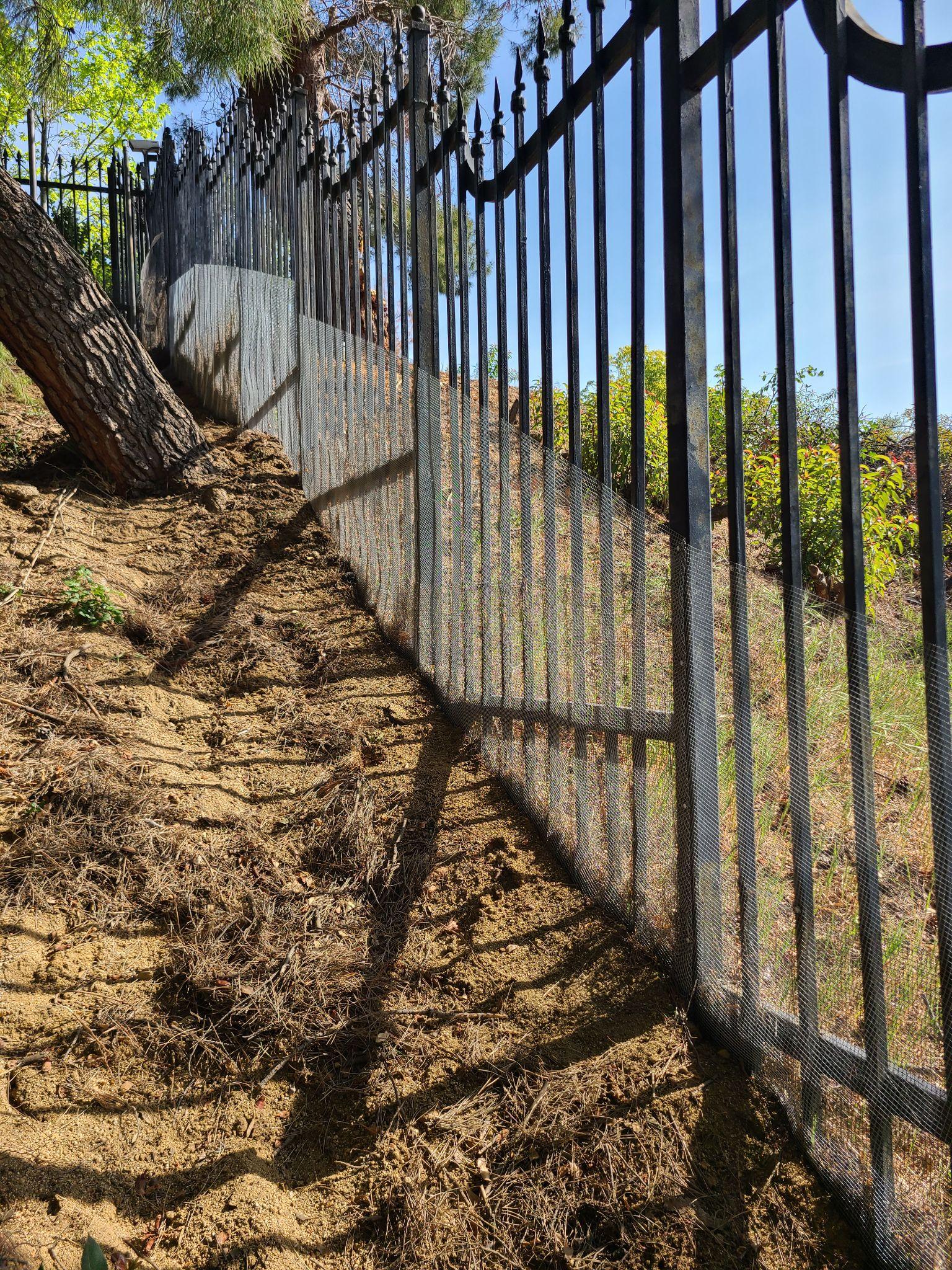 A snake fencing project that was installed by Animal Capture Wildlife Control (picture 2 of 4).