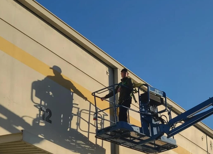 Jeremy from Animal Capture Wildlife working on a bat removal job