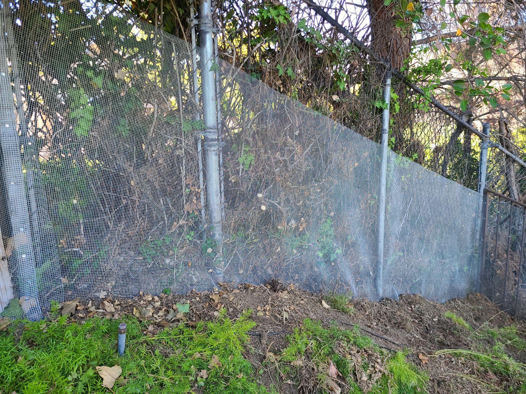 A picture of a rattlesnake fence that was installed by Animal Capture Wildlife Control.