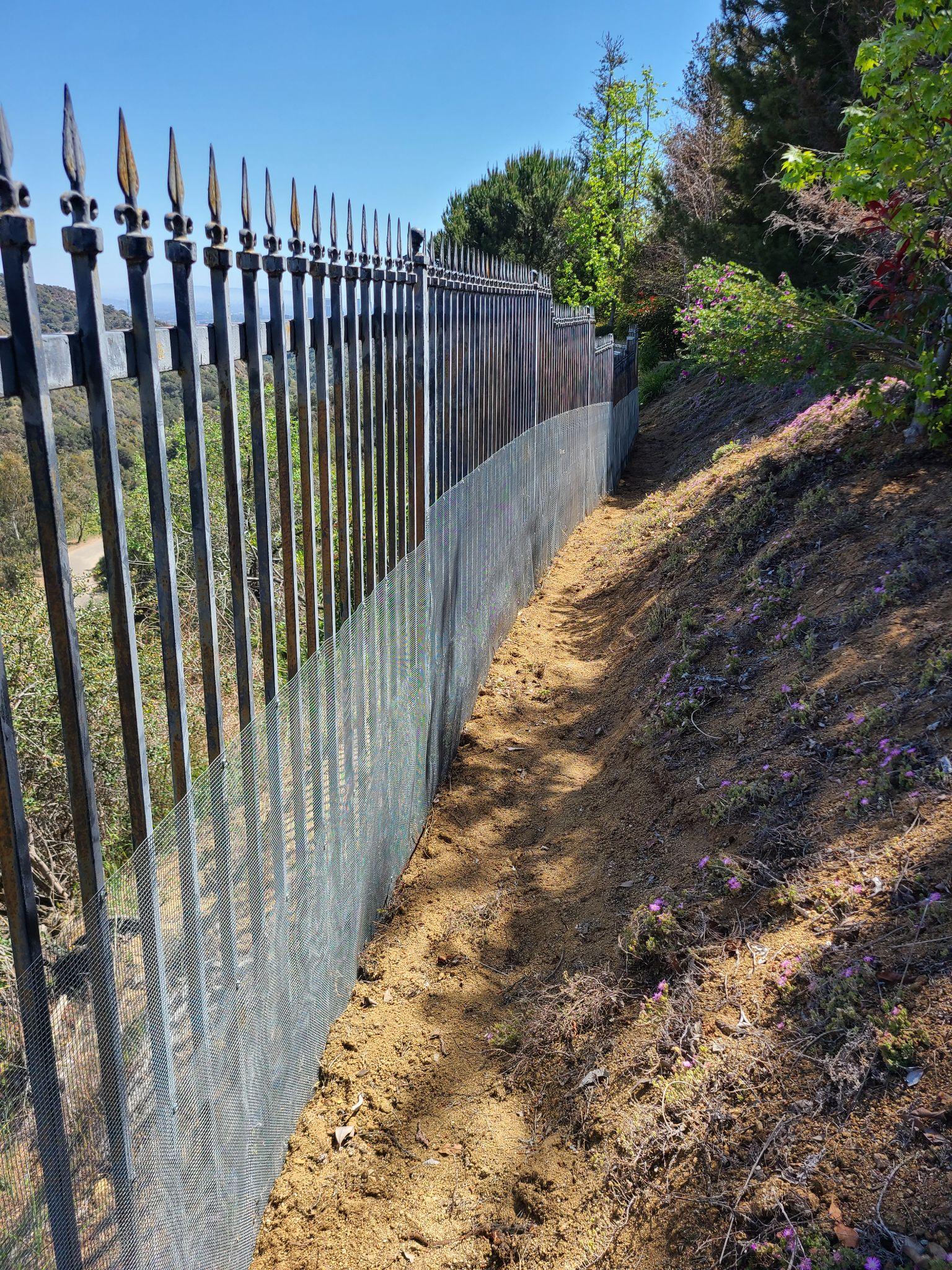 A snake fencing project that was installed by Animal Capture Wildlife Control (picture 4 of 4).